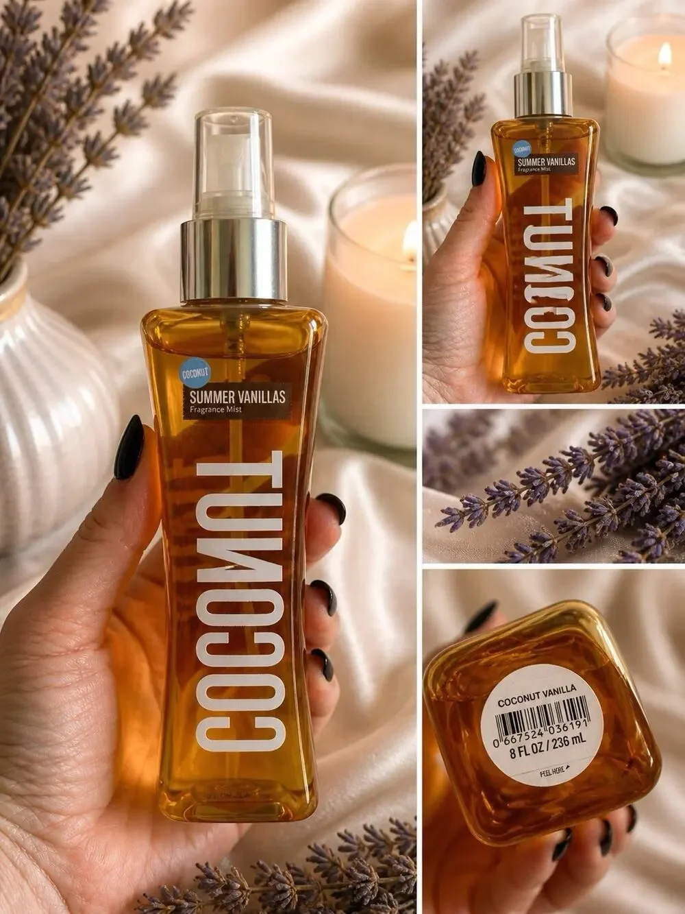 Bath & Body Works Signature Vanillas COCONUT 8oz Fragrance Mist Discontinued